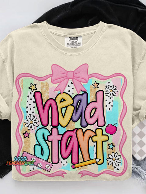 Teacher Headstart Casual Print T-shirt