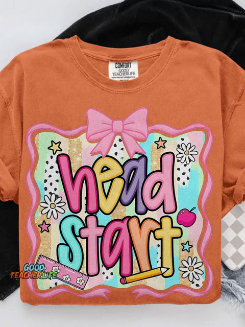 Teacher Headstart Casual Print T-shirt