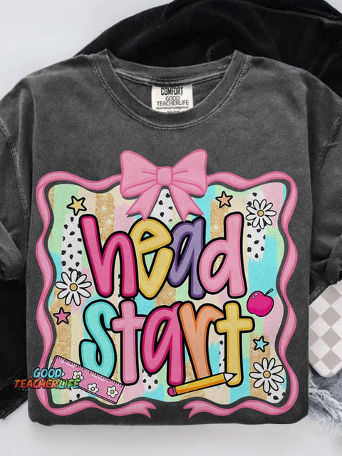 Teacher Headstart Casual Print T-shirt