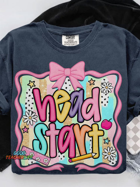 Teacher Headstart Casual Print T-shirt