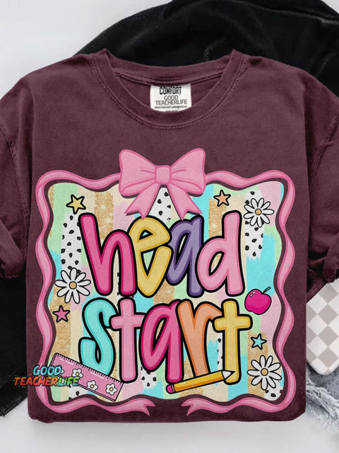Teacher Headstart Casual Print T-shirt