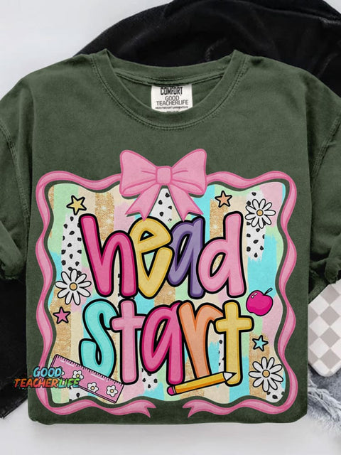Teacher Headstart Casual Print T-shirt