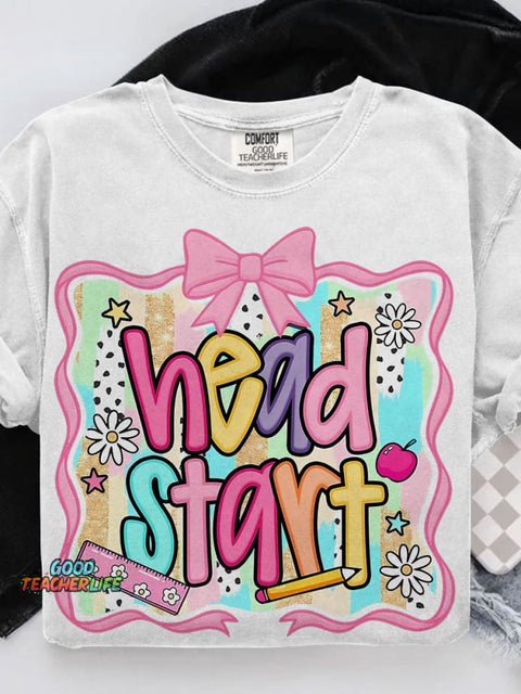 Teacher Headstart Casual Print T-shirt