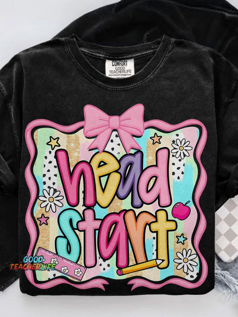 Teacher Headstart Casual Print T-shirt
