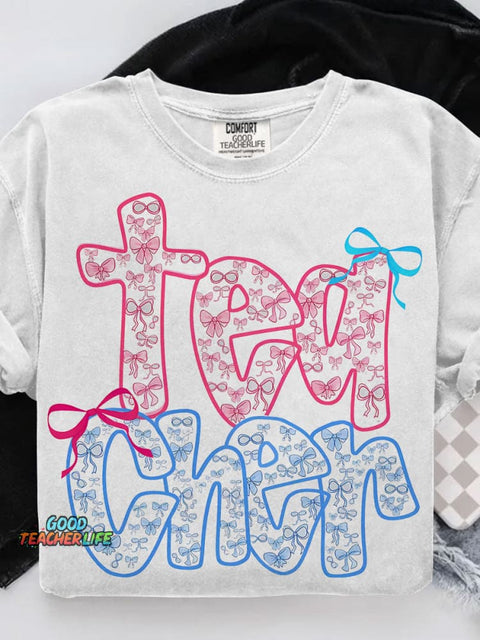 Coquette Teacher Casual Print T-shirt