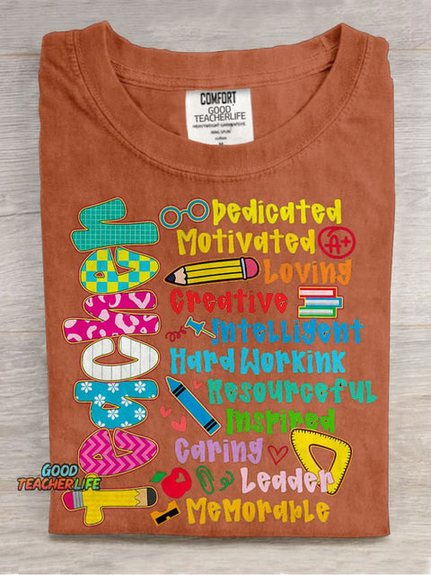 You Are Teacher Bible Verse Teacher Casual Print T-shirt