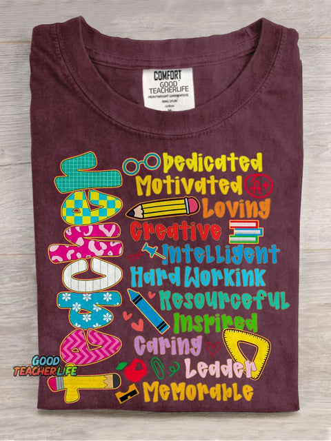 You Are Teacher Bible Verse Teacher Casual Print T-shirt