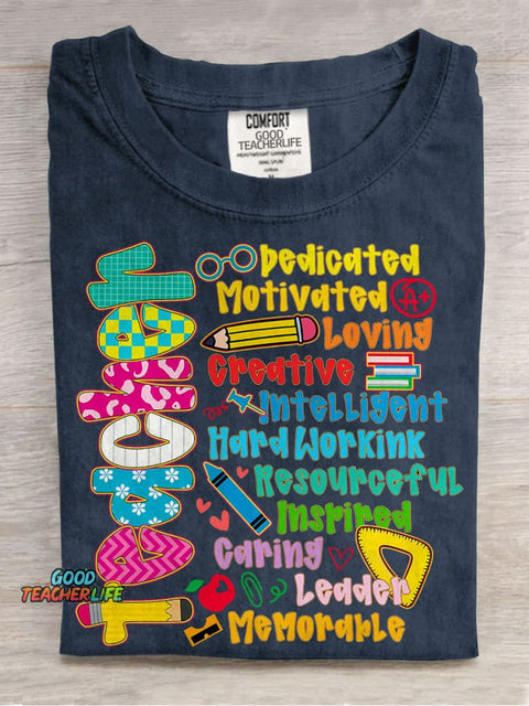 You Are Teacher Bible Verse Teacher Casual Print T-shirt