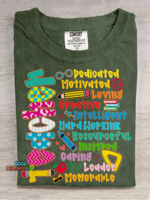 You Are Teacher Bible Verse Teacher Casual Print T-shirt