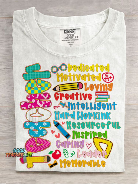 You Are Teacher Bible Verse Teacher Casual Print T-shirt