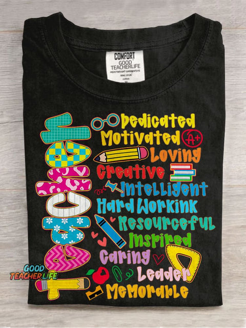 You Are Teacher Bible Verse Teacher Casual Print T-shirt