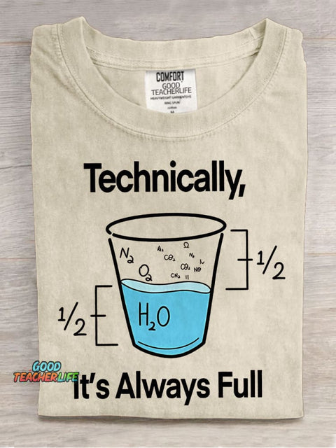 Technically It's Always Full Casual Print T-shirt