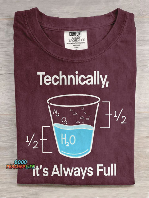 Technically It's Always Full Casual Print T-shirt
