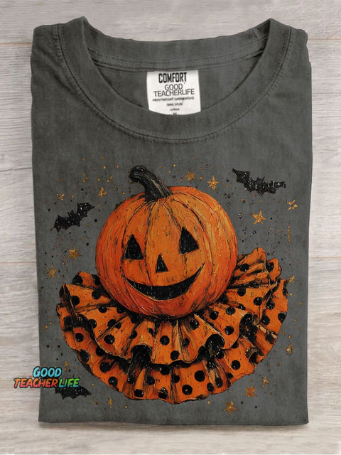 Horror Pumpkin Clown Halloween Casual Print T-shirt