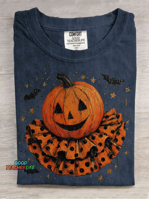 Horror Pumpkin Clown Halloween Casual Print T-shirt