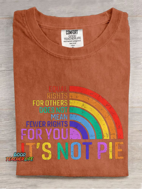 It's Not Pie Teacher Casual Print T-shirt