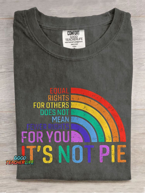 It's Not Pie Teacher Casual Print T-shirt