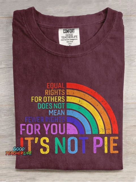 It's Not Pie Teacher Casual Print T-shirt