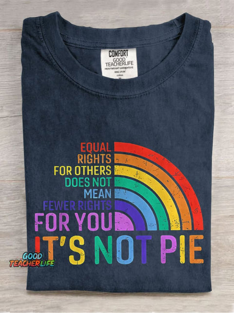 It's Not Pie Teacher Casual Print T-shirt