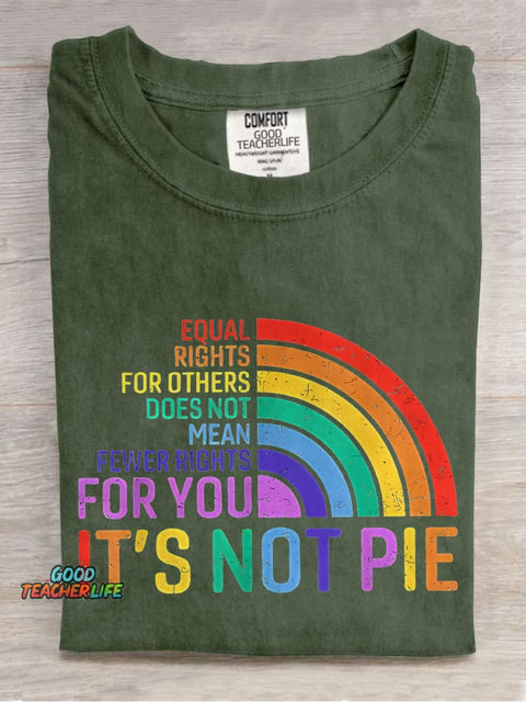 It's Not Pie Teacher Casual Print T-shirt