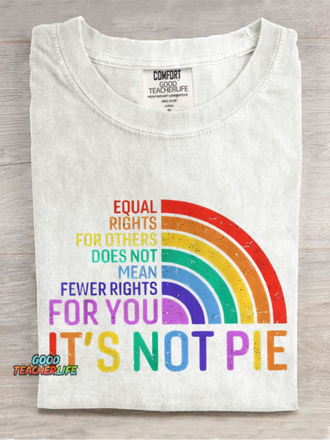 It's Not Pie Teacher Casual Print T-shirt