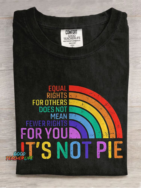 It's Not Pie Teacher Casual Print T-shirt