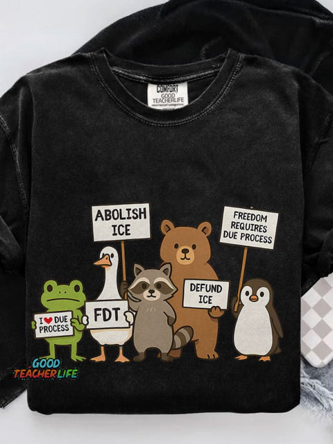 Abolish Ice Goose Casual Print T-shirt