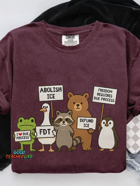 Abolish Ice Goose Casual Print T-shirt