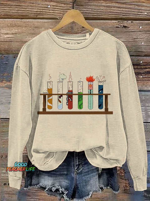 Muppet Science Print Casual Sweatshirt