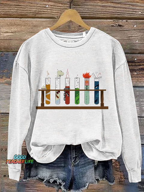 Muppet Science Print Casual Sweatshirt