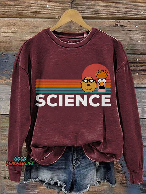 Science Partners Teacher Print Casual Sweatshirt