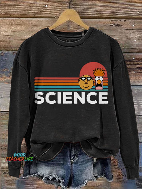 Science Partners Teacher Print Casual Sweatshirt