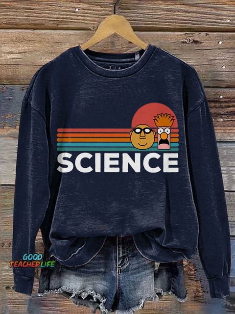 Science Partners Teacher Print Casual Sweatshirt