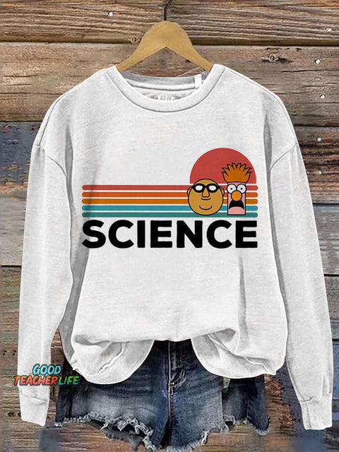 Science Partners Teacher Print Casual Sweatshirt
