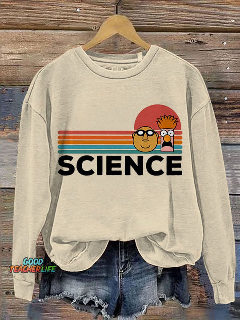Science Partners Teacher Print Casual Sweatshirt