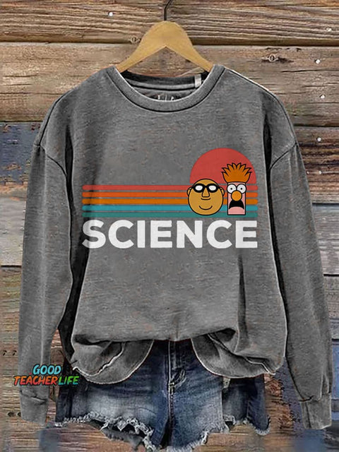 Science Partners Teacher Print Casual Sweatshirt