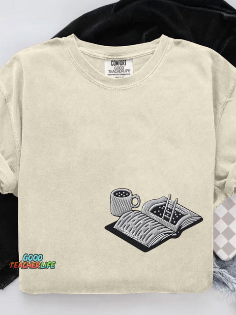 Bookworm Book Lover Casual Print T-shirt