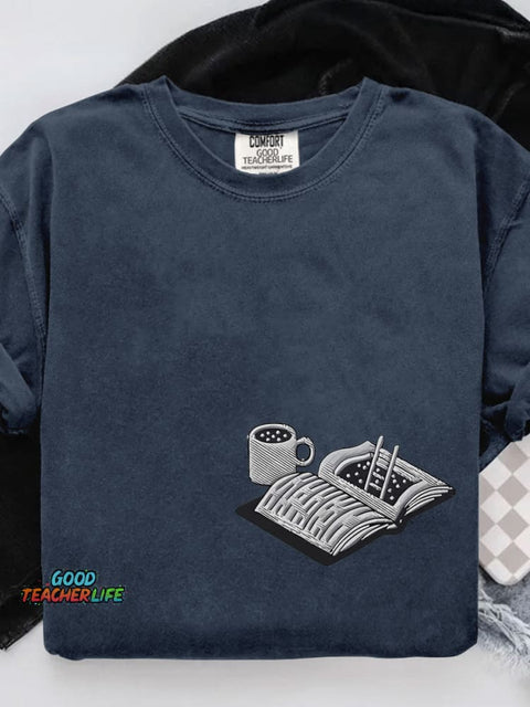 Bookworm Book Lover Casual Print T-shirt