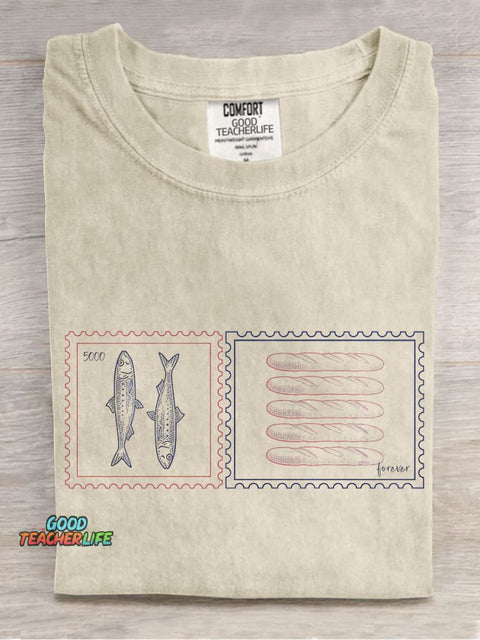 Fisherman Aesthetic Christian Casual Print T-shirt
