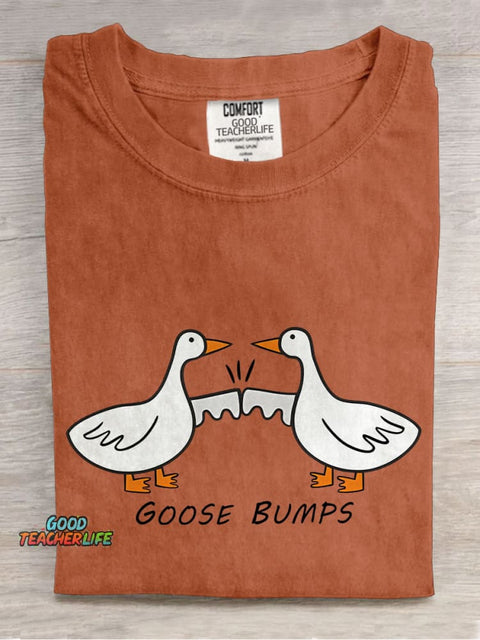 Goose Bumps Casual Print T-shirt