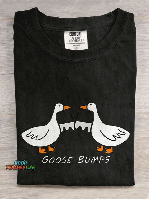 Goose Bumps Casual Print T-shirt