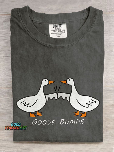 Goose Bumps Casual Print T-shirt