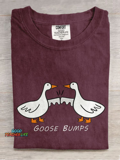 Goose Bumps Casual Print T-shirt