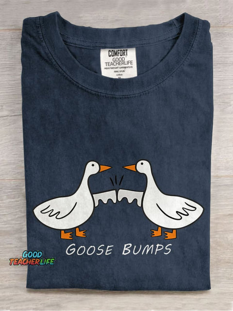 Goose Bumps Casual Print T-shirt