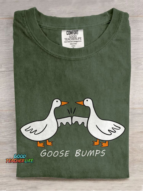 Goose Bumps Casual Print T-shirt