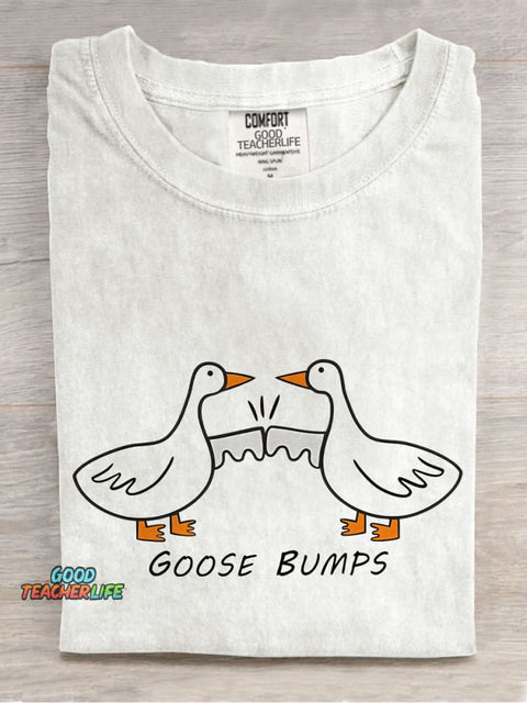 Goose Bumps Casual Print T-shirt