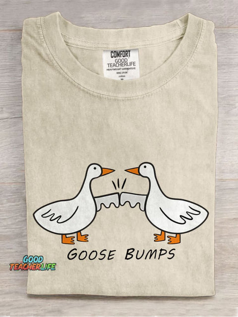 Goose Bumps Casual Print T-shirt