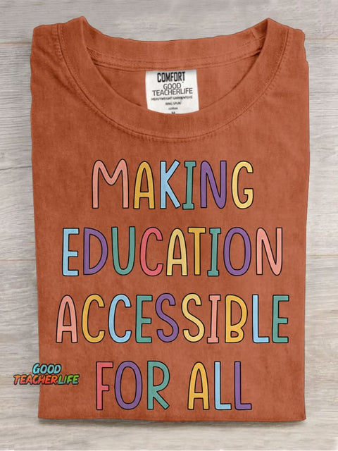 Happy To See Your Face Teacher Apple Elementary Teacher Casual Print T-shirt