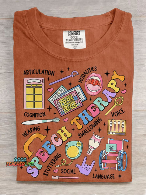 Speech Therapy Speech Language Pathologist Casual Print T-shirt