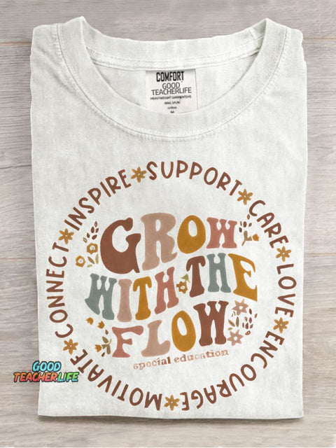 Special Education Grow With The Flow Casual Print T-shirt